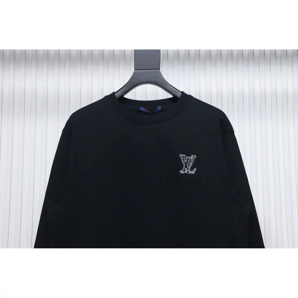 Louis Vuitton Sweatshirt 24Fw Embroidered LOGO Crew Neck Black – LH112