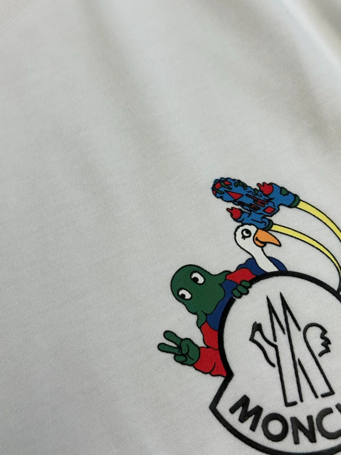 MONCLER WHITE SPACE MONDUCK COTTON T-SHIRT – MCT026