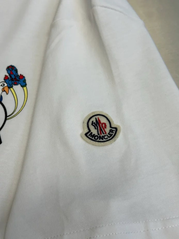 MONCLER WHITE SPACE MONDUCK COTTON T-SHIRT – MCT026