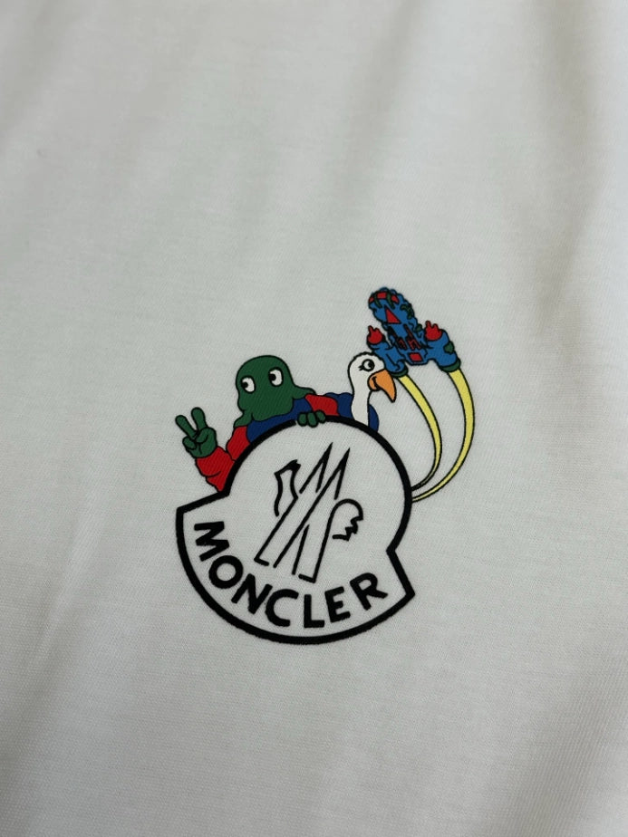 MONCLER WHITE SPACE MONDUCK COTTON T-SHIRT – MCT026