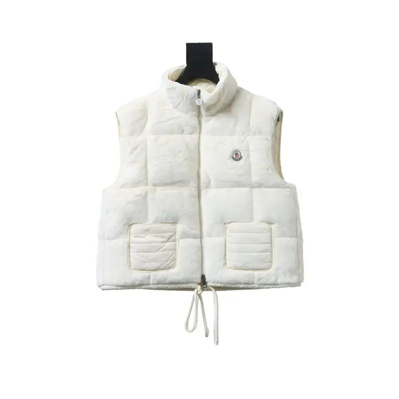 Moncler Arques Quilted Fleece Down Vest White – MC157