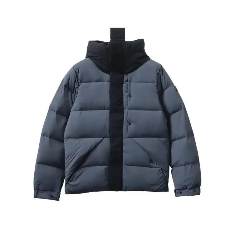 Moncler Black and Gray Madeira Hooded Short Down Jacket – MC169