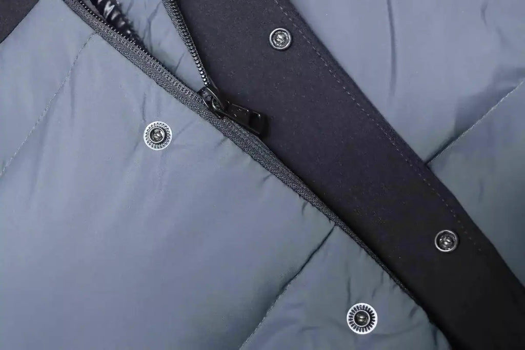 Moncler Black and Gray Madeira Hooded Short Down Jacket – MC169