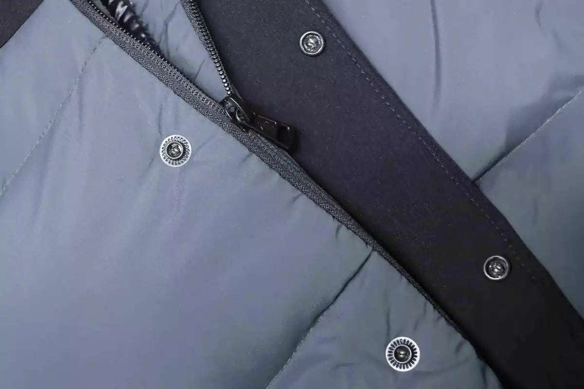 Moncler Black and Gray Madeira Hooded Short Down Jacket – MC169