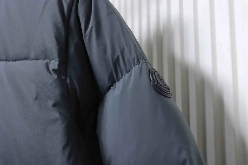 Moncler Black and Gray Madeira Hooded Short Down Jacket – MC169