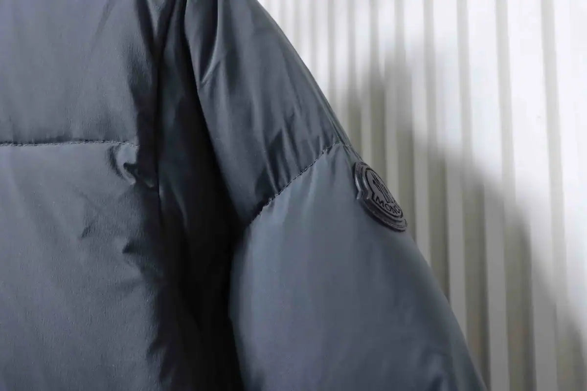 Moncler Black and Gray Madeira Hooded Short Down Jacket – MC169