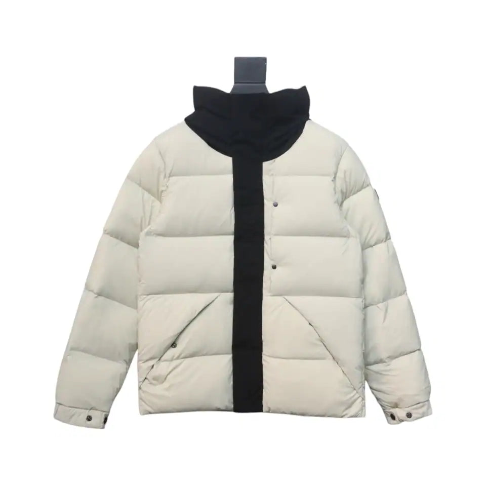 Moncler Black and White Madeira Hooded Short Down Jacket – MC186