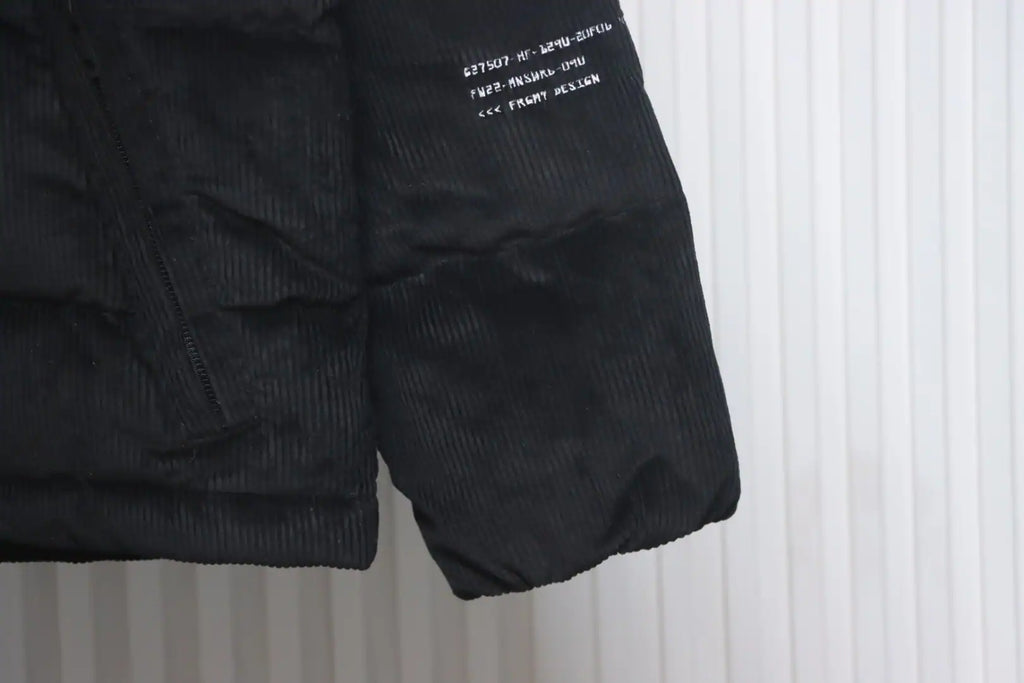 Moncler FRGMT Hiroshi Fujiwara Collaboration Corduroy Down Jacket Black – MC165