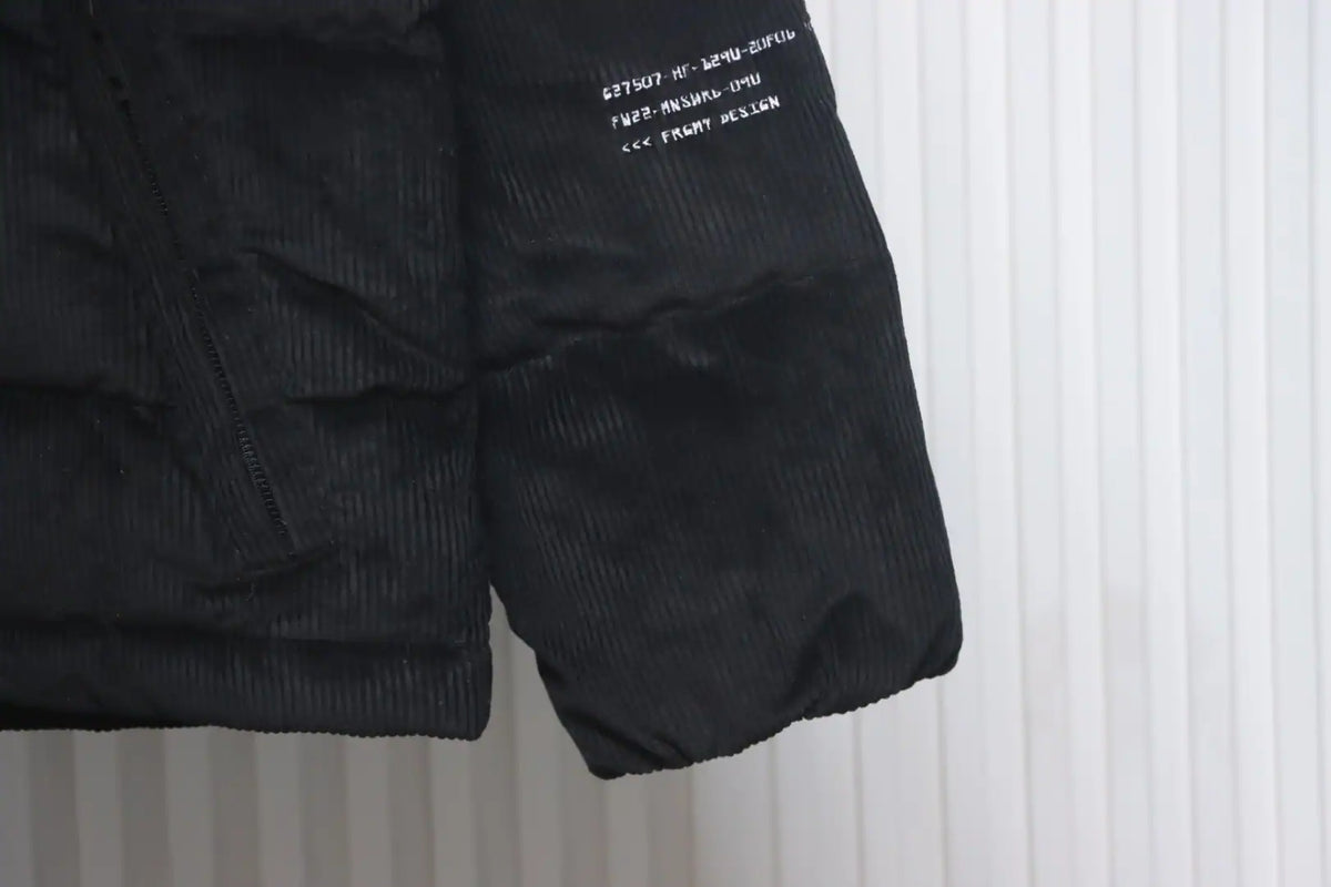 Moncler FRGMT Hiroshi Fujiwara Collaboration Corduroy Down Jacket Black – MC165