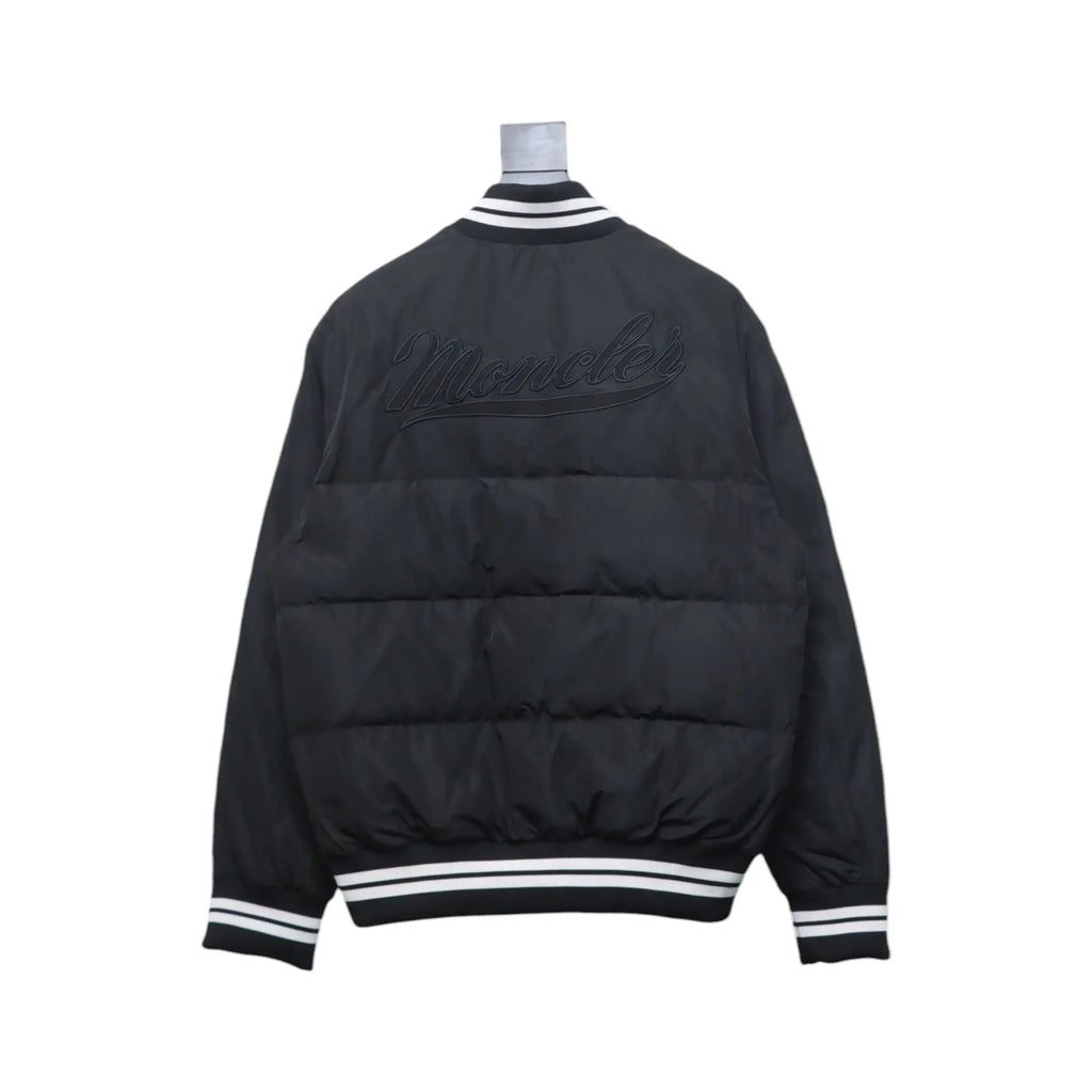 Moncler Lateltin Black M Mark Varsity Black Down Jacket – MC172