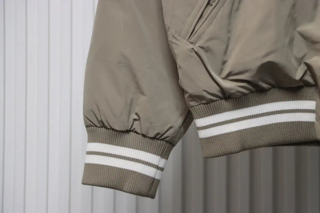 Moncler Lateltin White M Mark Varsity Gray Down Jacket – MC171