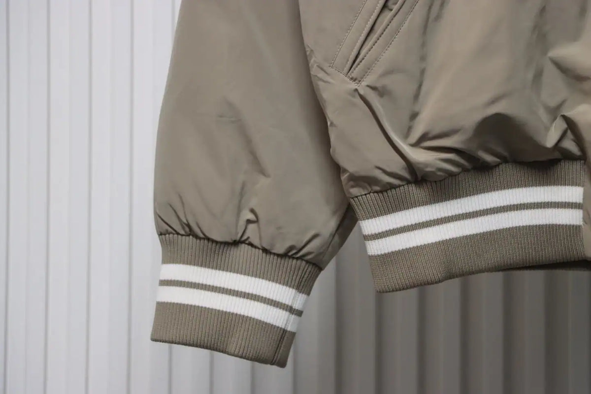 Moncler Lateltin White M Mark Varsity Gray Down Jacket – MC171