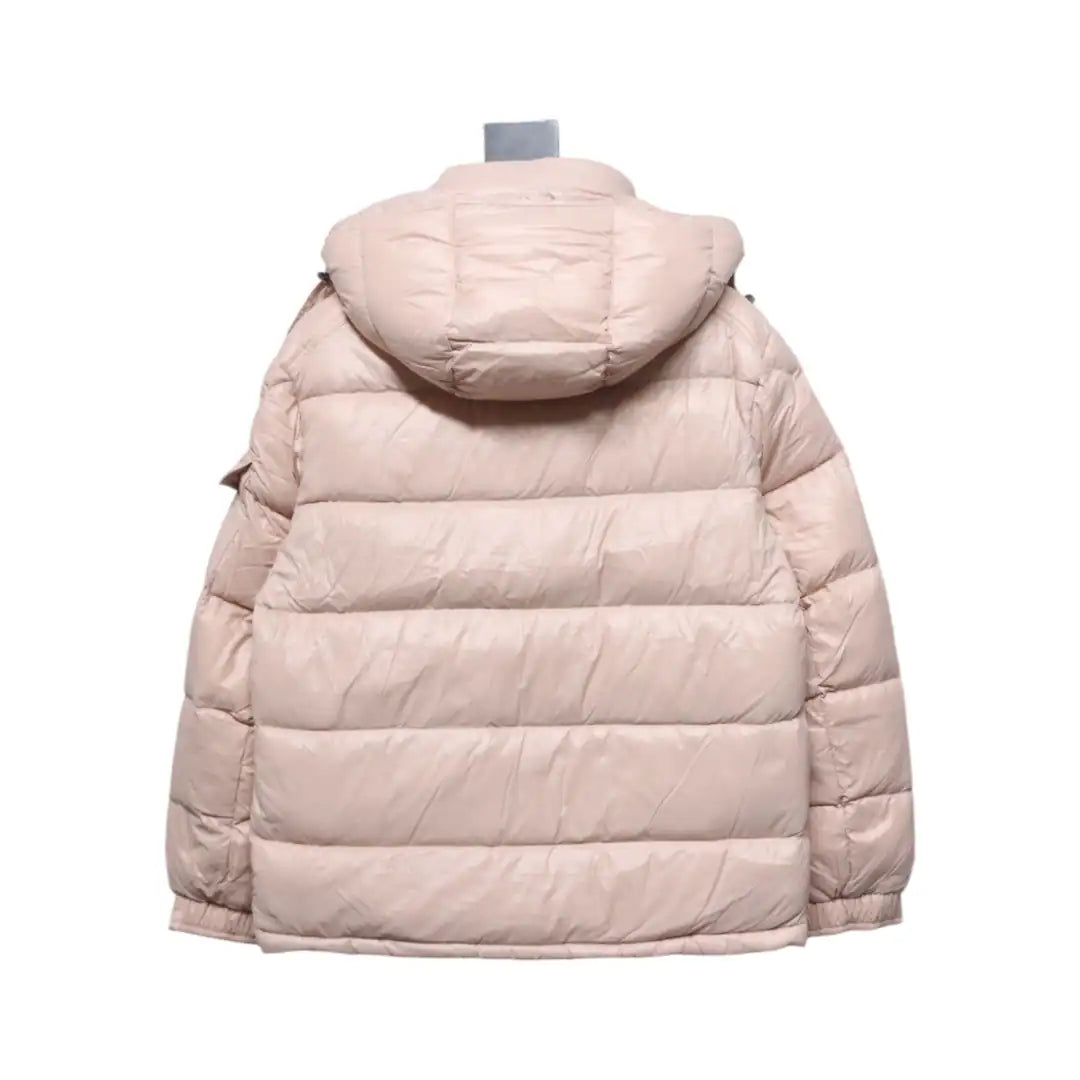 Moncler Maire Zip Hooded Nylon Warm Down Jacket Pink – MC174