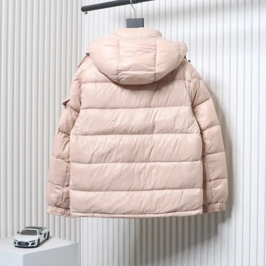 Moncler Maire Zip Hooded Nylon Warm Down Jacket Pink – MC174