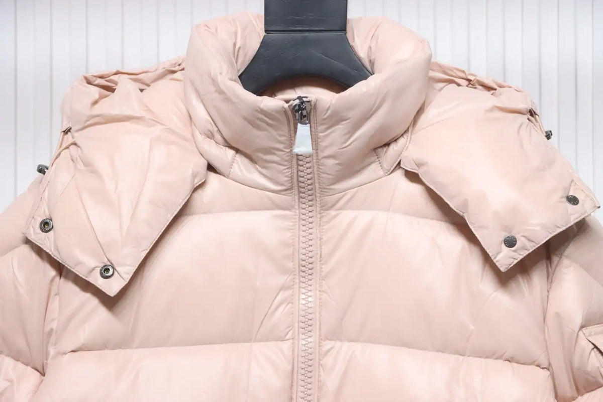 Moncler Maire Zip Hooded Nylon Warm Down Jacket Pink – MC174