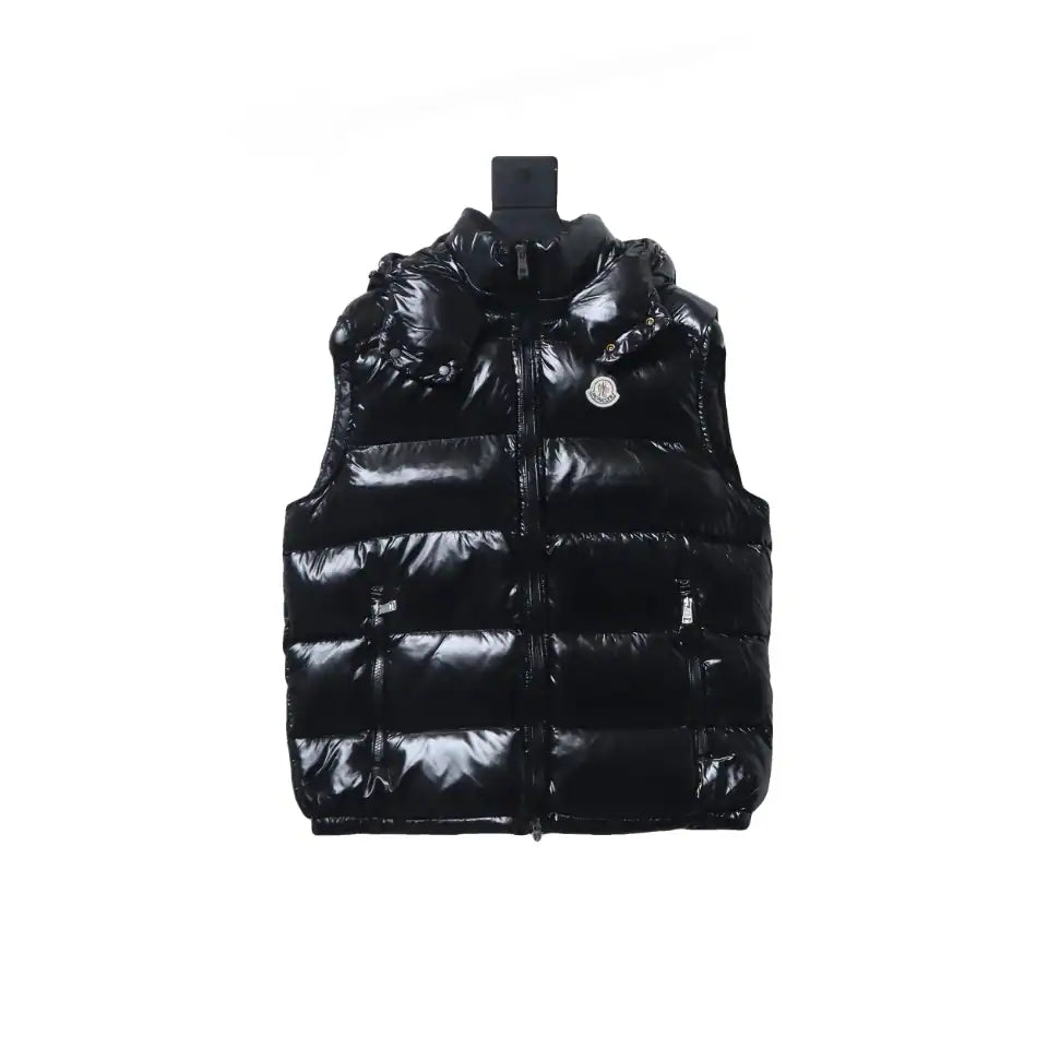 Moncler Maya Hooded Down Vest Black – MC179
