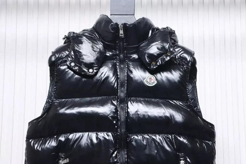 Moncler Maya Hooded Down Vest Black – MC179