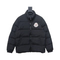 Moncler Micro-Logo Zipper Stand Collar Down Jacket Black – MC168