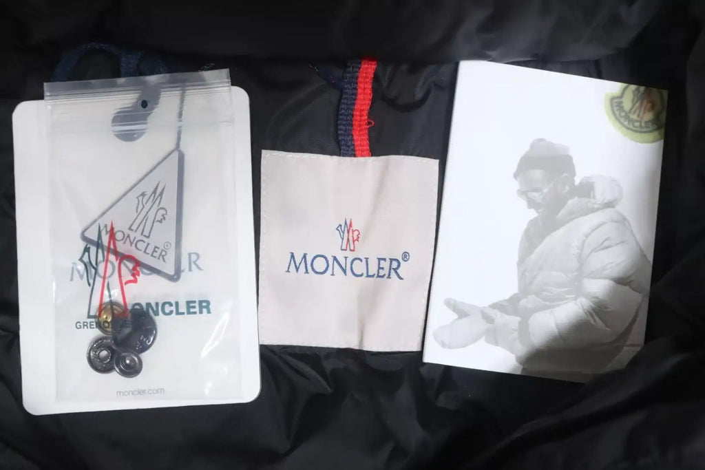 Moncler Mid-Length Hooded Fur Collar Button Down Jacket Black – MC163