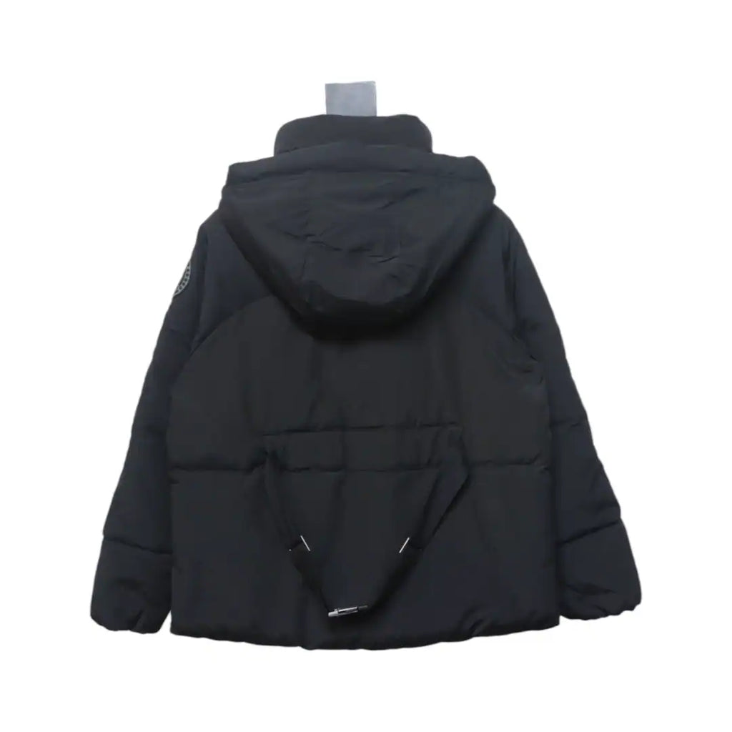 Moncler Sleeve Badge Solid Zip Down Jacket Black – MC167