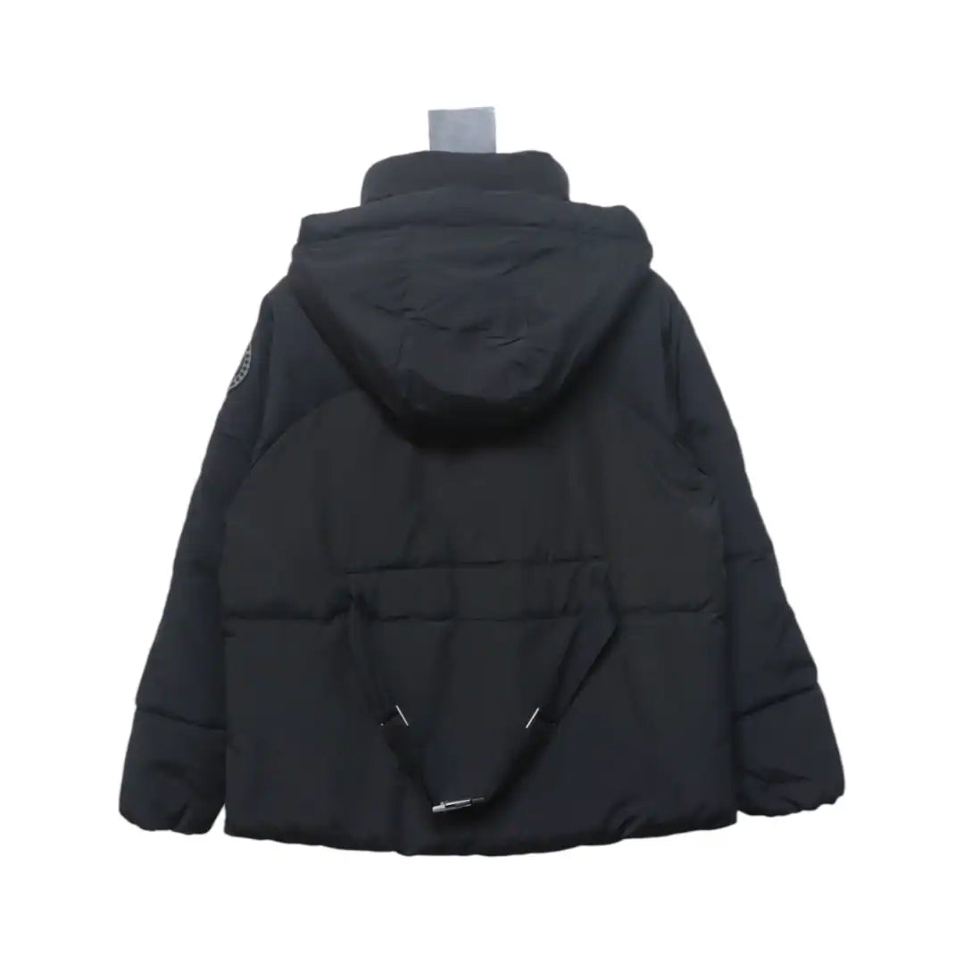 Moncler Sleeve Badge Solid Zip Down Jacket Black – MC167
