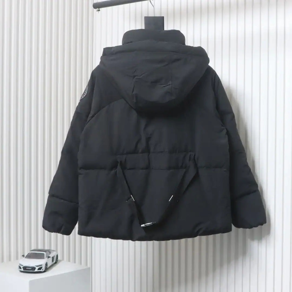 Moncler Sleeve Badge Solid Zip Down Jacket Black – MC167