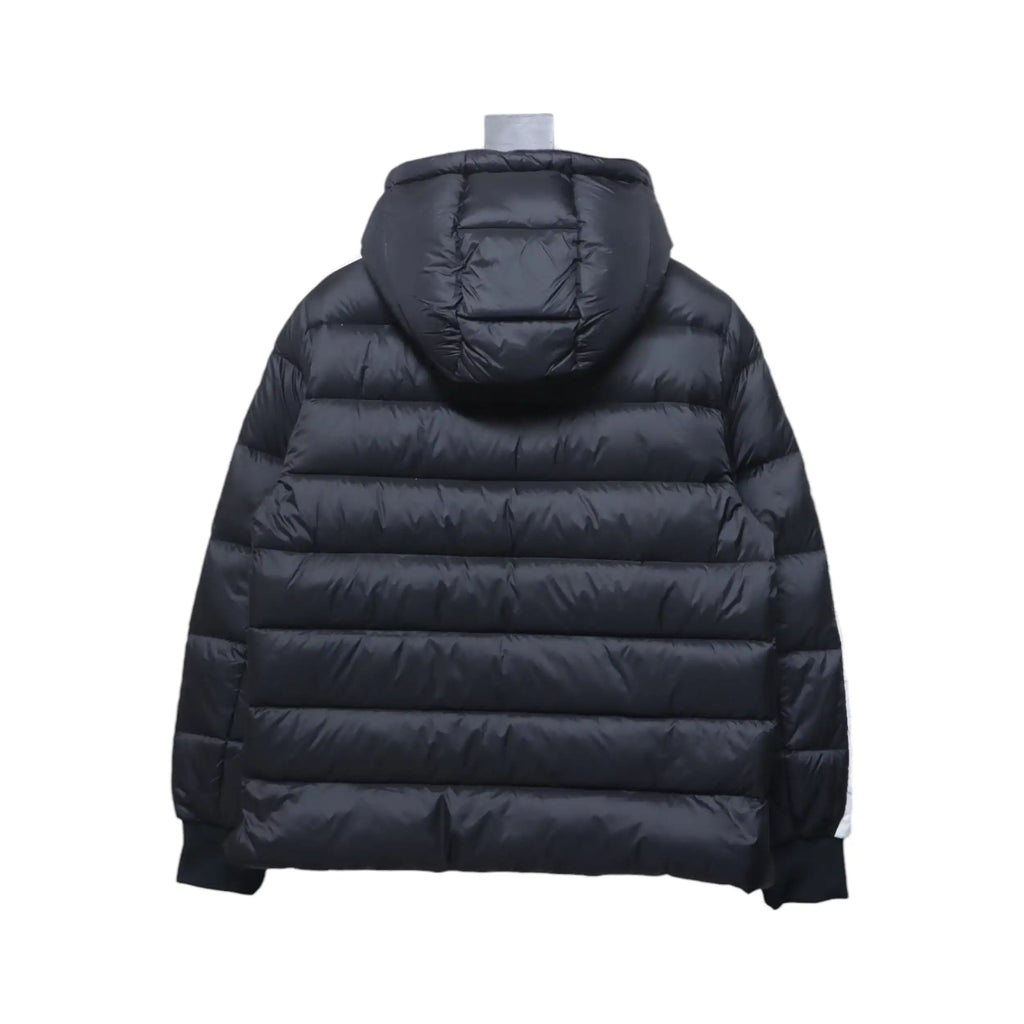 Moncler Stellaire Hooded Black and White Colorblock Down Jacket – MC173