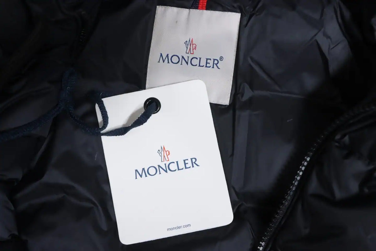 Moncler Stellaire Hooded Black and White Colorblock Down Jacket – MC173