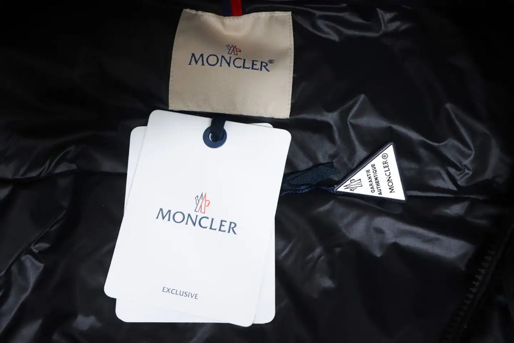Moncler Tricolor Web Down Jacket Black – MC159