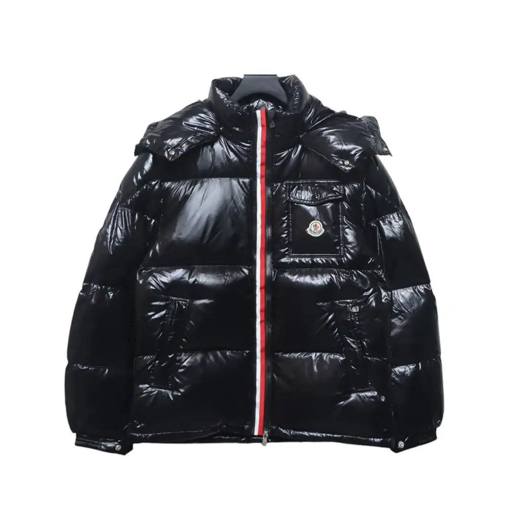 Moncler Tricolor Web Down Jacket Black – MC159