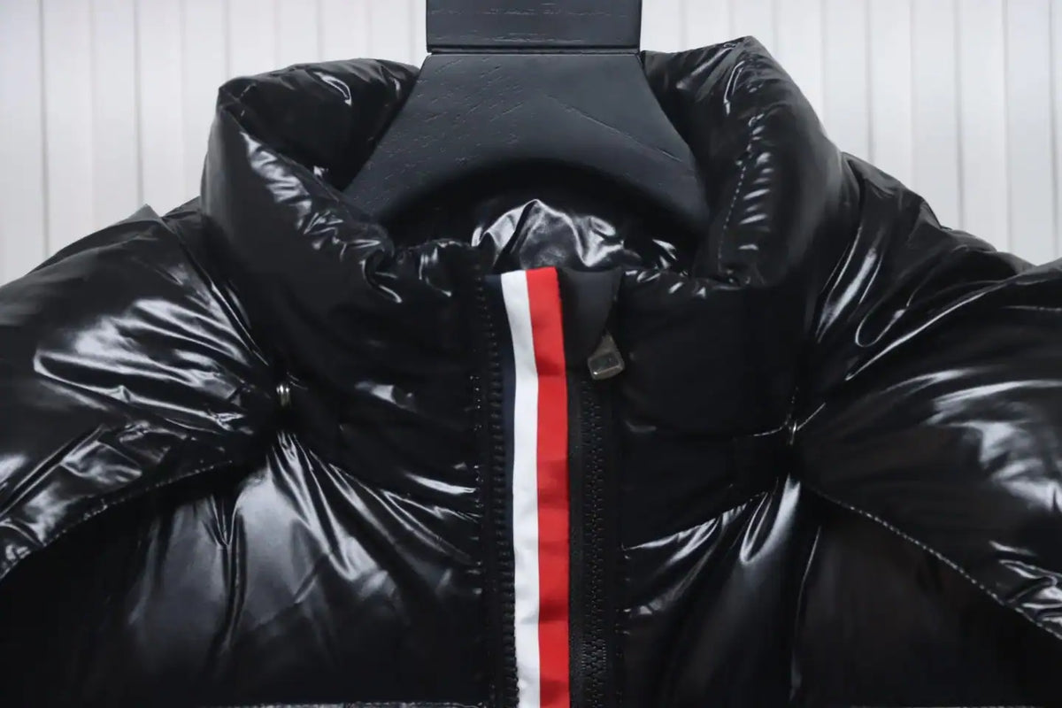Moncler Tricolor Web Down Jacket Black – MC159