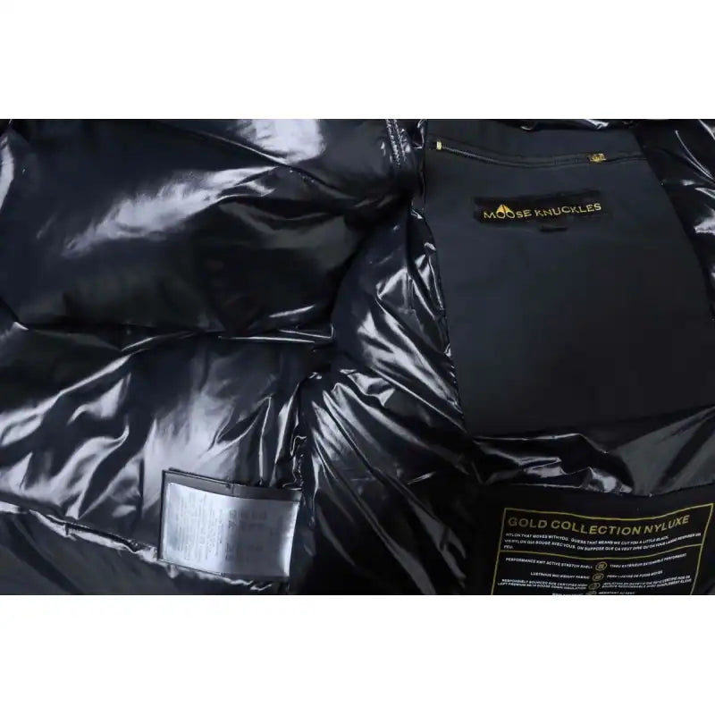 Moose Knuckles 2-in-1 Gold Scissors Black Down Jacket – MKC015