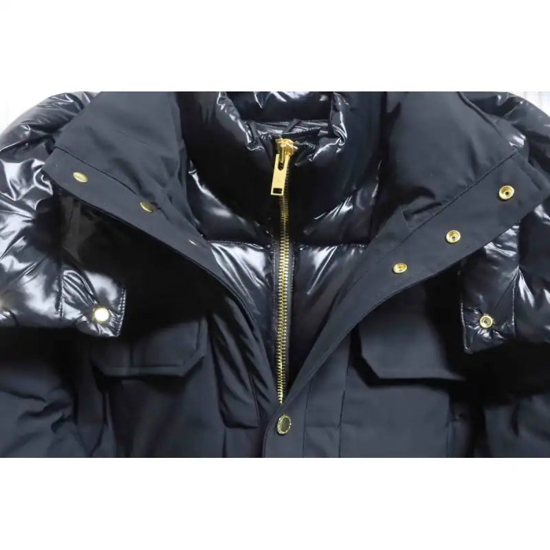 Moose Knuckles 2-in-1 Gold Scissors Black Down Jacket – MKC015