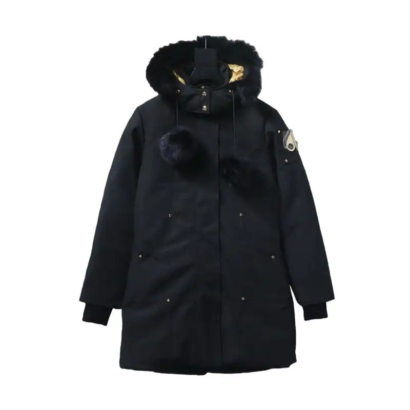 Moose Knuckles 3Q Gold Scissors Black Long Down Jacket – MKC021