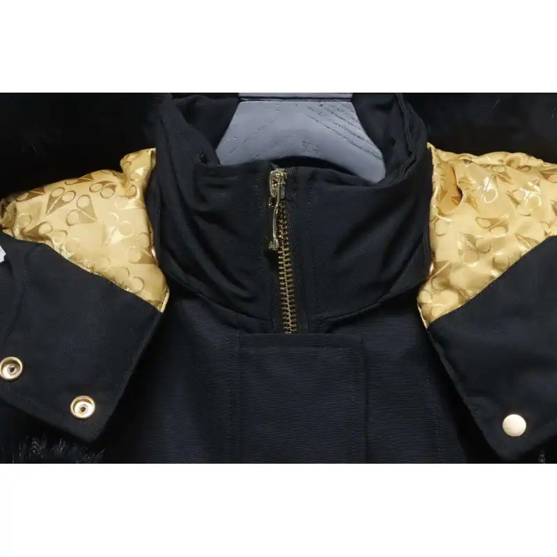 Moose Knuckles 3Q Gold Scissors Black Long Down Jacket – MKC021