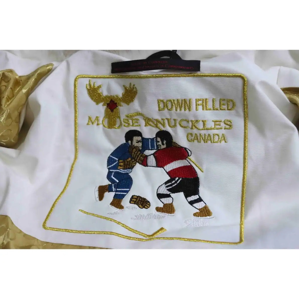 Moose Knuckles 3Q Gold Scissors White Down Jacket – MKC005