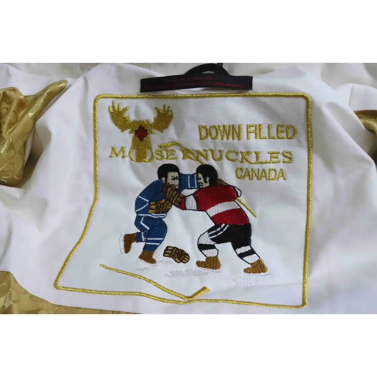 Moose Knuckles 3Q Gold Scissors White Down Jacket – MKC005