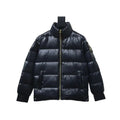 Moose Knuckles Gold Scissors Stand Collar Large Plaid Black Down Jacket – MKC019