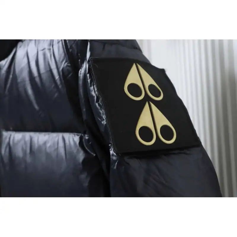Moose Knuckles Gold Scissors Stand Collar Large Plaid Black Down Jacket – MKC019
