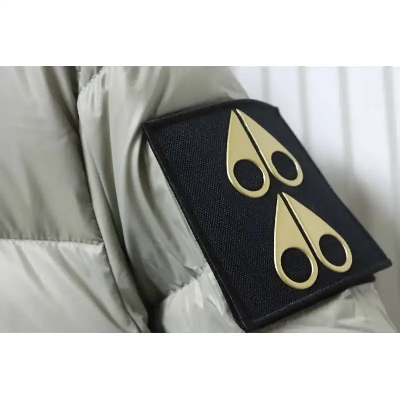 Moose Knuckles Gold Scissors Stand Collar Large Plaid Gray Down Jacket – MKC020