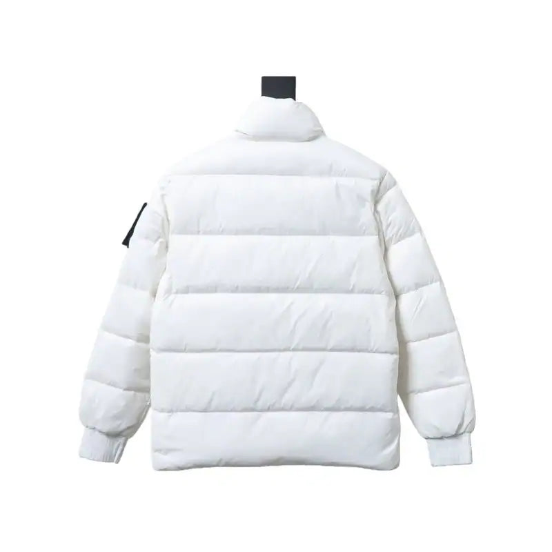 Moose Knuckles Gold Scissors Stand Collar Large Plaid White Down Jacket – MKC026