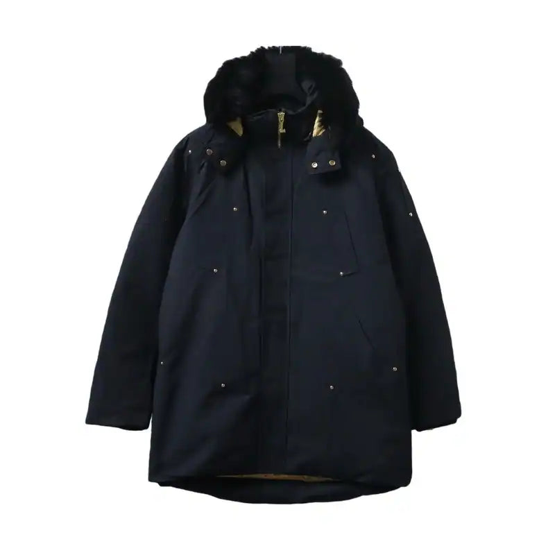 Moose Knuckles Gold Stirling Parka Neoshear Down Jacket Black – MKC022