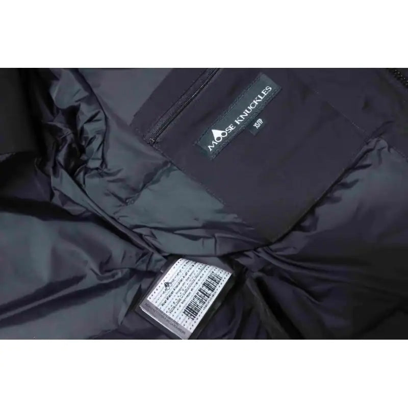 Moose Knuckles Multi-pocket Hooded Black Down Jacket – MKC016