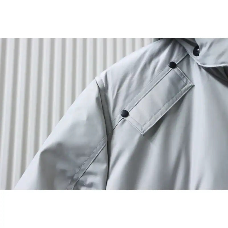 Moose Knuckles Onyx Shearling Big Rider Down Jacket Gray – MKC023