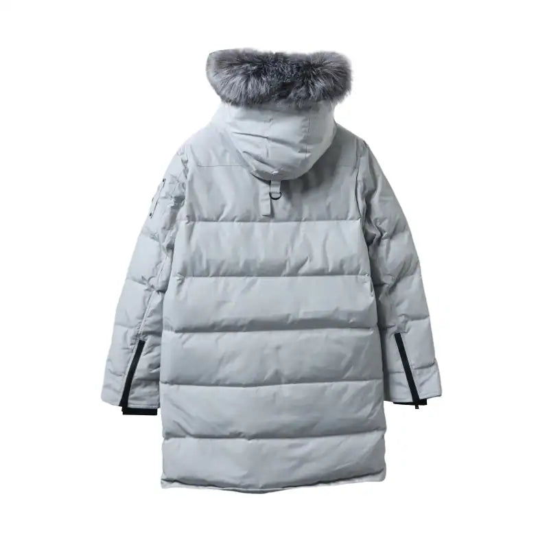 Moose Knuckles Onyx Shearling Big Rider Down Jacket Gray – MKC023