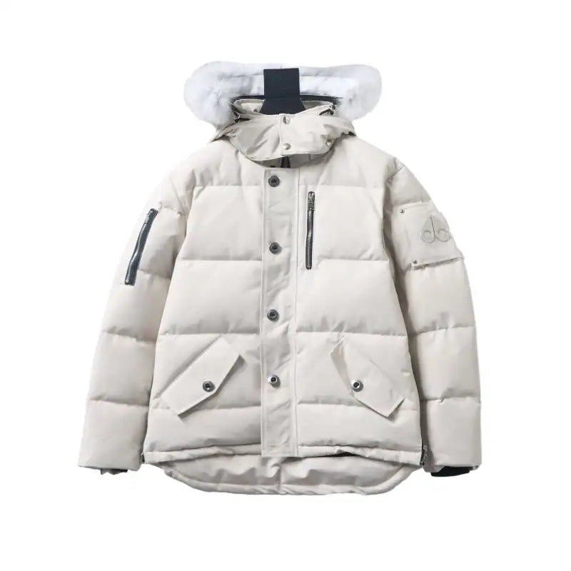 Moose Knuckles Original 3Q Fur Jacket Rice White – MKC034