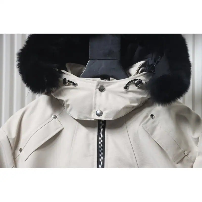 Moose Knuckles Original Ballistic Bomber Rice White Jacket – MKC036