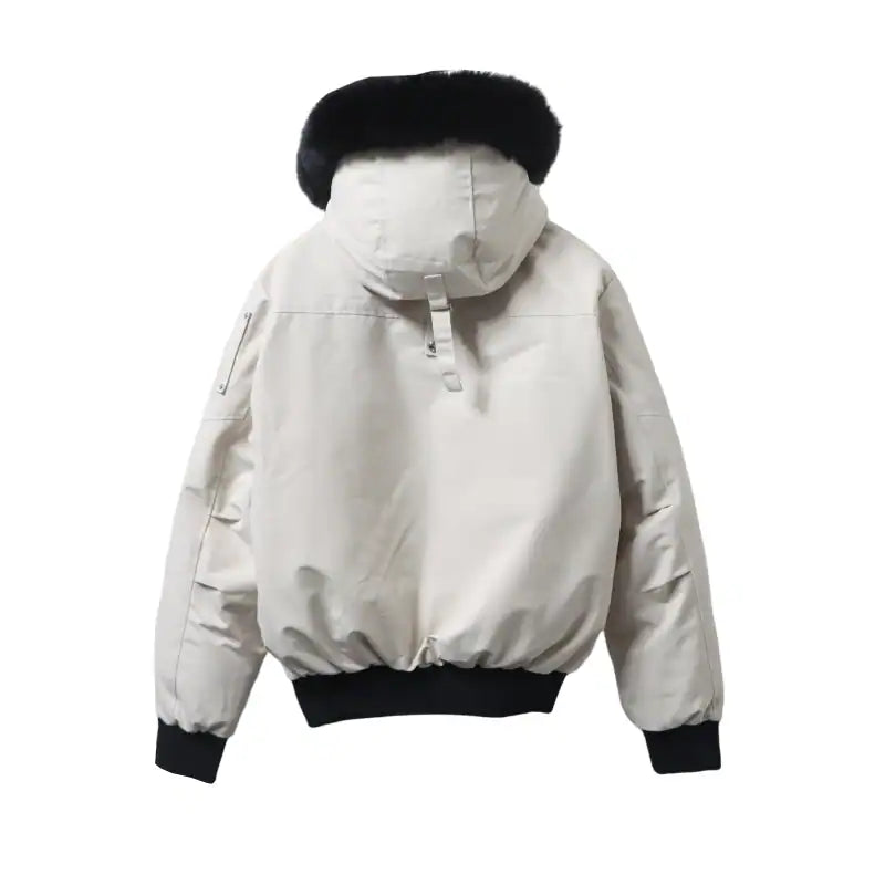 Moose Knuckles Original Ballistic Bomber Rice White Jacket – MKC036