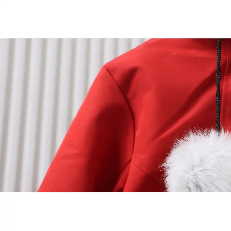 Moose knuckles Women’s Stirling Parka Zip-Up White Fur Jacket Red – MKC033