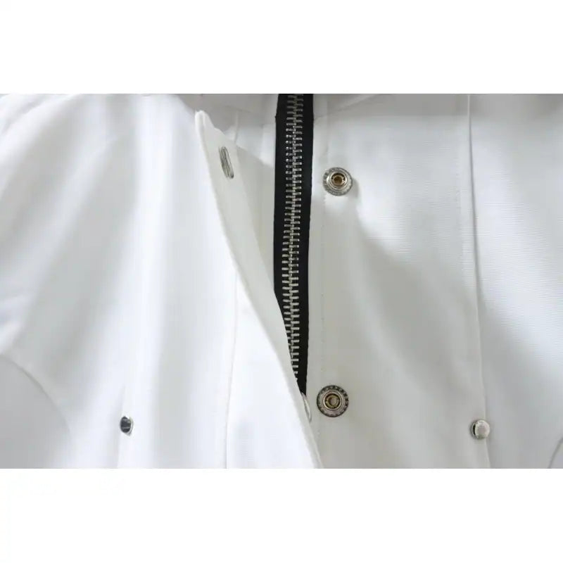 Moose knuckles Women’s Stirling Parka Zip-Up White Fur Jacket White – MKC032